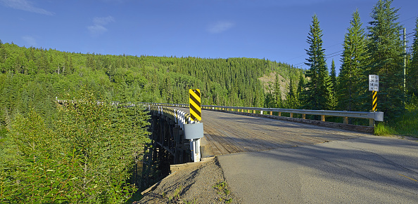 Old Bridge on the world famous Alaska Highway, British Columbia, Canada