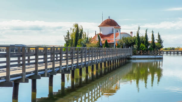 istock Saint Nicholas of Porto Lagos Xanthi Greece, Unique Floating Monastery 1482860204