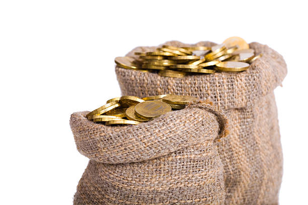 istock Bags filled with coins. 148286428