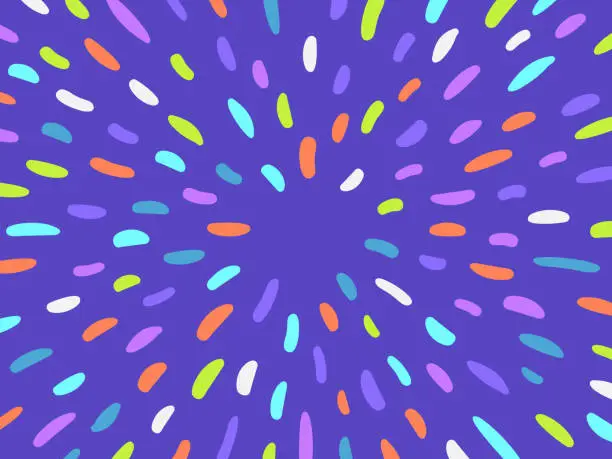 Vector illustration of Excitement Abstract Burst Background