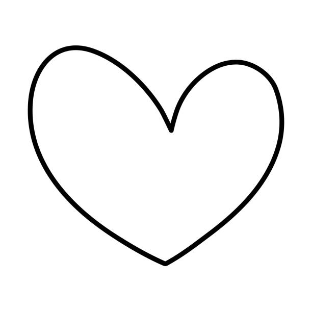 Heart doodle line icon. Heart line icon. Doodle heart hand drawn symbol. Vector illustration isolated on white. in a row single line symbol underline stock illustrations