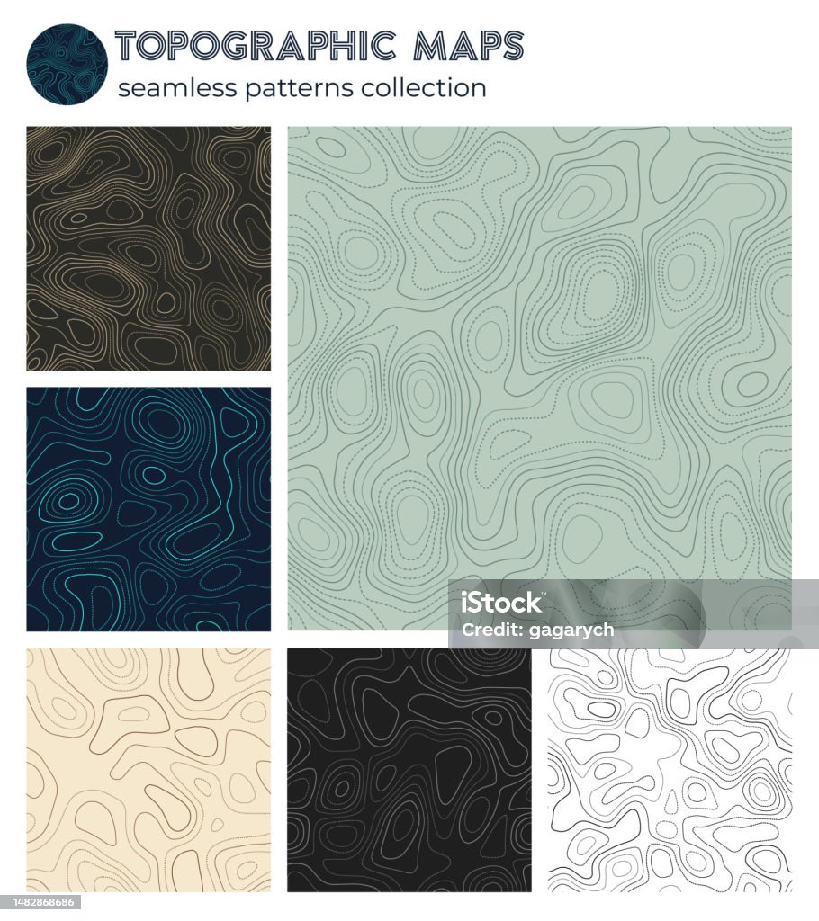 Isoline Pattern Topographic Maps Attractive Isoline Patterns Seamless Design Powerful ...