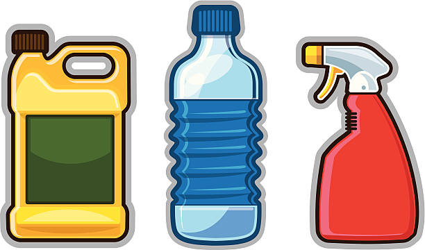 Plastic Bottles and Containers vector art illustration