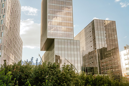 Buildings and trees in Barcelona