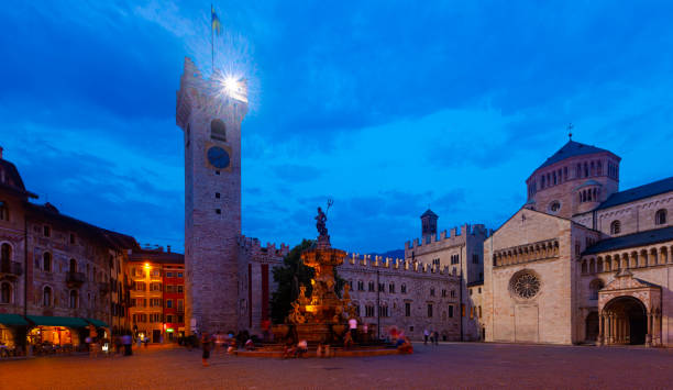 istock Piazza Duomo at twilight, Trento, Italy 1482877118