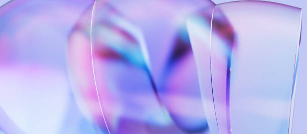 istock Abstract blue purple gradient background, 3d rendering transparent glass colorful spectrum 1482877817