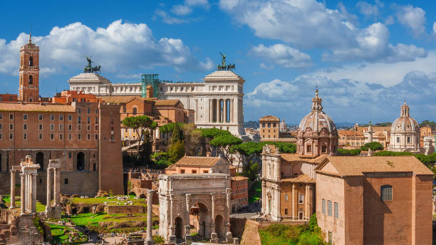 Rome historical center stock photo