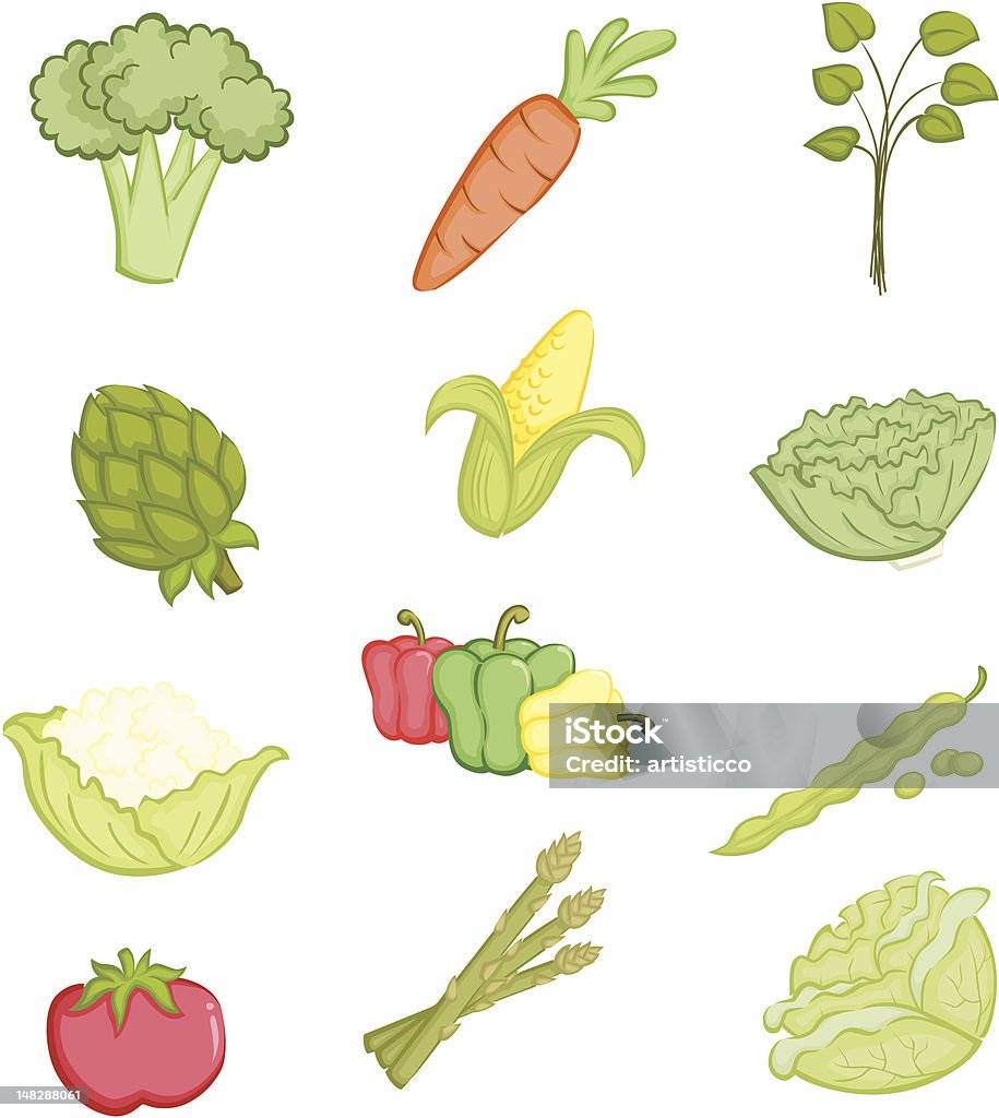 野菜のアイコン - アイコンセットのロイヤリティフリーベクトルアート