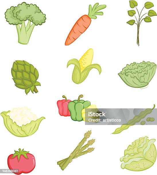 野菜のアイコン - アイコンセットのベクターアート素材や画像を多数ご用意 - アイコンセット, アスパラガス, アブラナ科