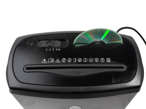 istock Paper and CD shredder. Stationery Document Shredder. 1482881816