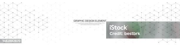 Geometric Pattern Header Panoramic View Of Abstract Geometric Background With Hexagons Shape ...