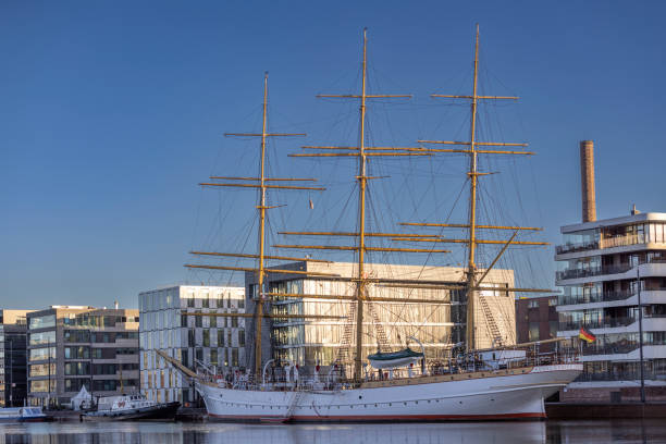 Bremerhaven, Germany: Feb 19th 2023:  Bremerhaven is a seafront town in North Germany with a strong relationship with maritime lifestyle.