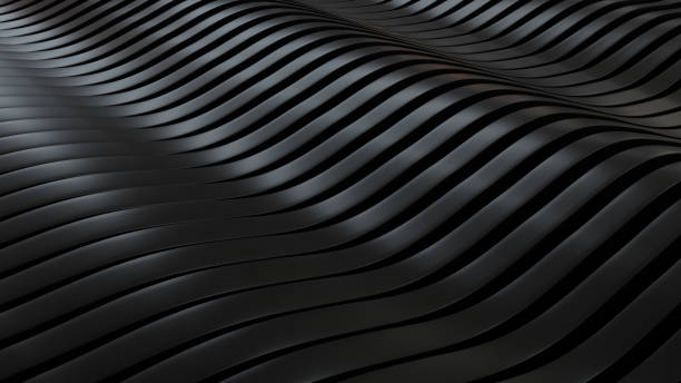 istock Abstract dark geometric digital background. Black metallic shapes. 1482888726
