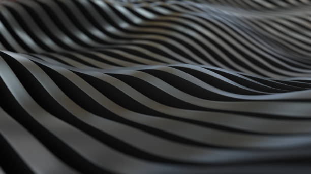 istock Abstract dark geometric digital background. Black metallic shapes. 1482888758