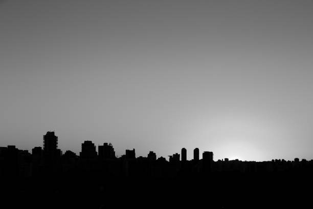 Sao Paulo city skyline during a sunset in summer.