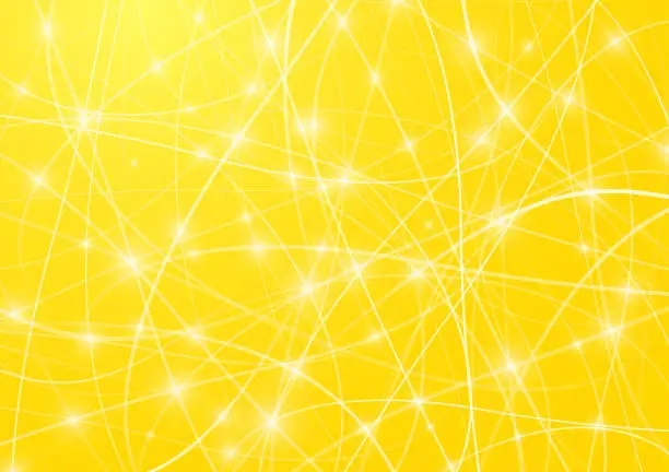 Vector illustration of Abstract yellow network data background