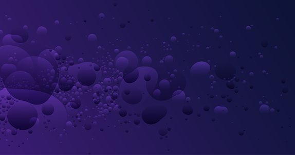 Modern abstract purple liquid bubbles vector pattern background