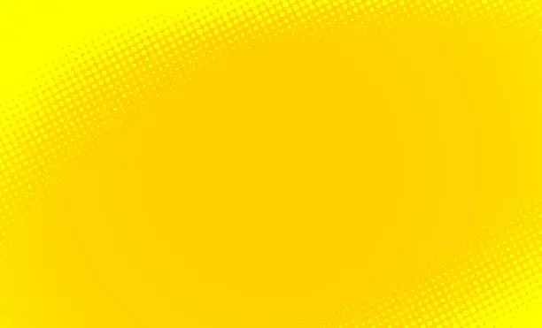 Vector illustration of Yellow comic halftone background
