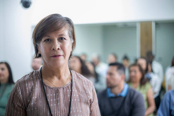 istock Portrait of conference participant 1482892260