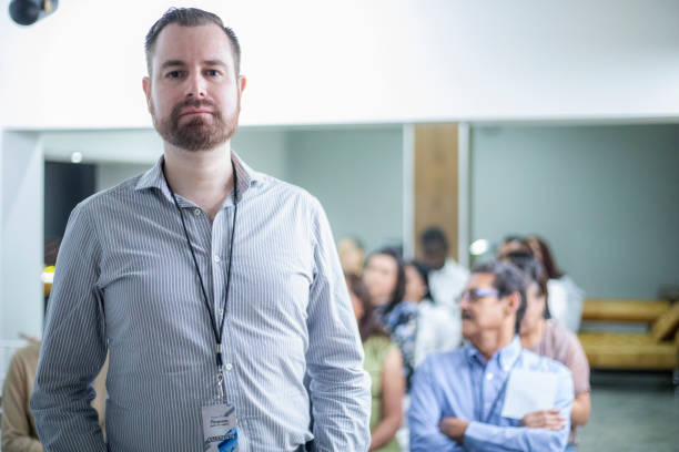 istock Portrait of conference participant 1482892261