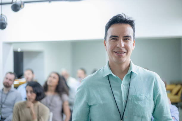 istock Portrait of conference participant 1482892840
