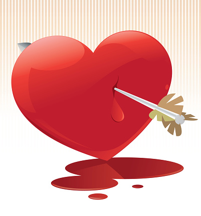 This is a vector illustration of a broken heart