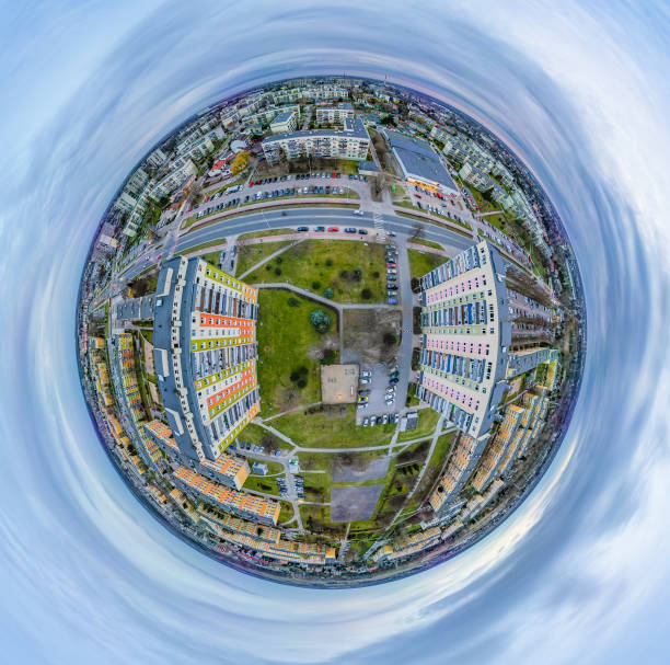 istock Miniplanet - View at Pabianice city from a drone 1482896852