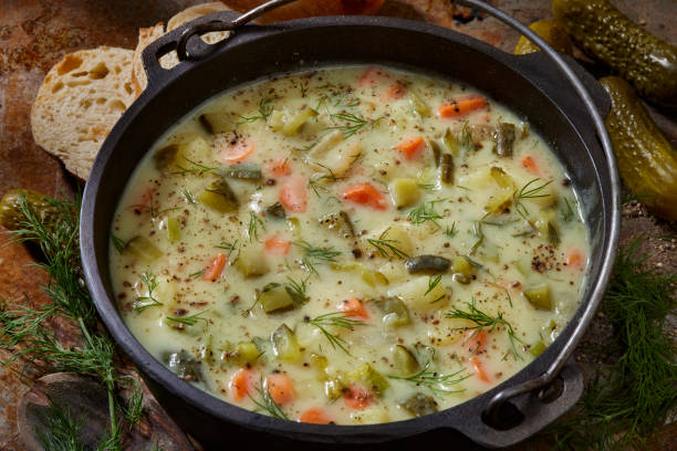 istock Creamy Polish Dill Pickle Soup 1482898427