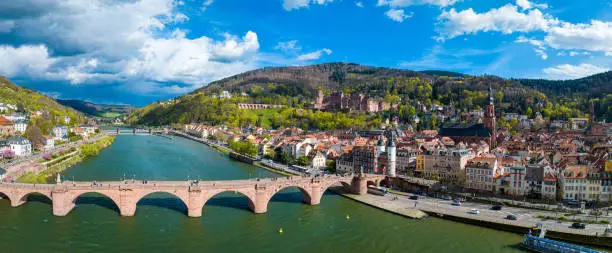 City of Heidelberg during spring