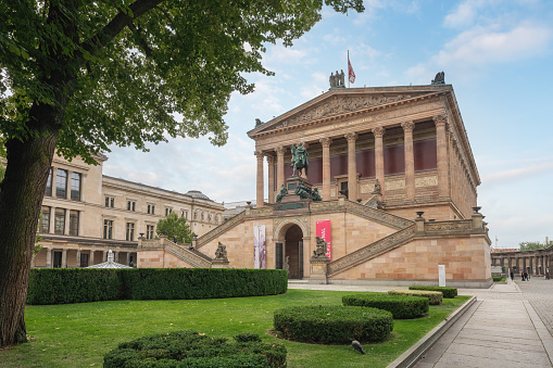 Berlin, Germany - Sep 7, 2019: Alte Nationalgalerie (Old National Gallery) at Museum Island - Berlin, Germany