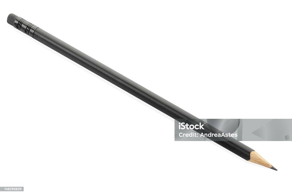 Black pencil Pencil isolated on white, clipping path included XXXL Pencil Stock Photo