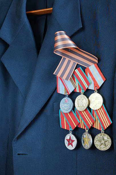 istock The Russian military awards at a veteran suit 148291359