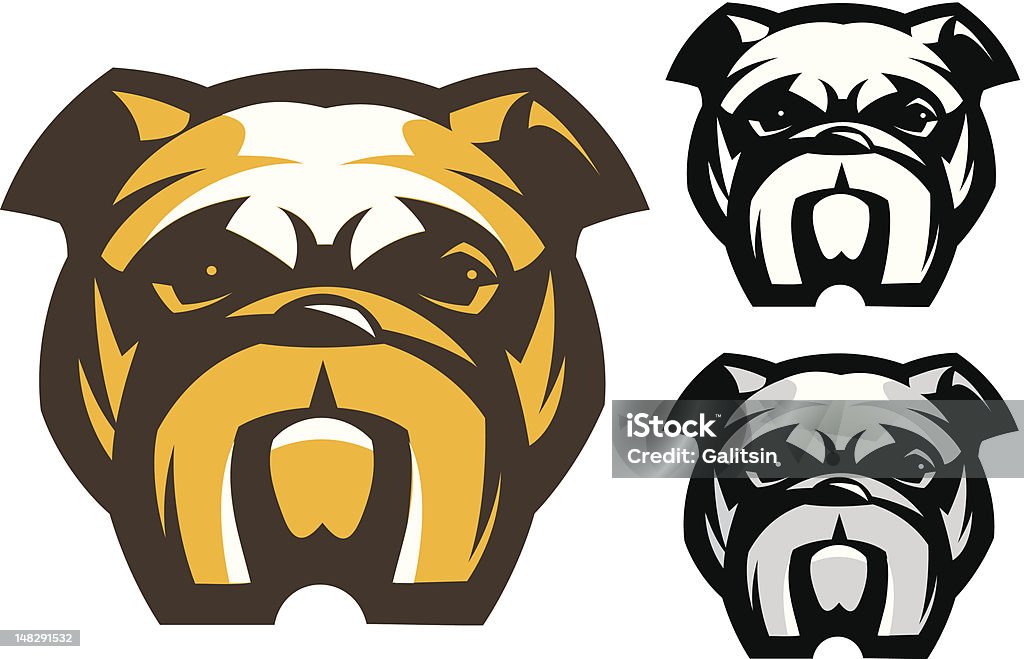 Bulldog chien s head - clipart vectoriel de Bouledogue libre de droits