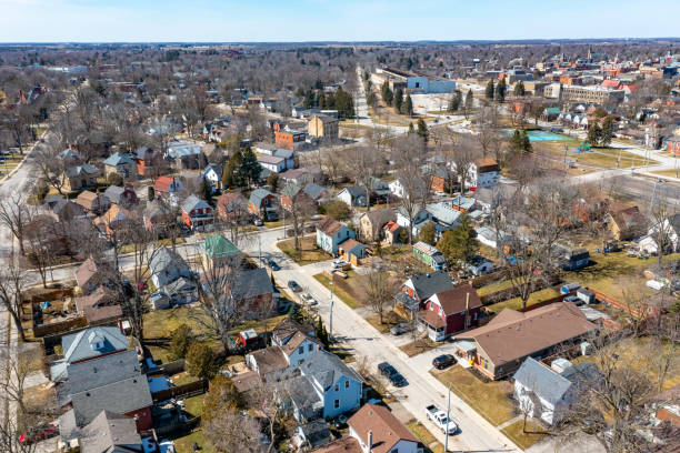 istock Aerial cityscape, Stratford, Canada 1482934876