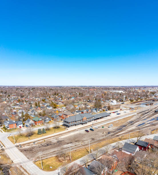 istock Railway Track and Train Station, Stratford city, Canada 1482934882