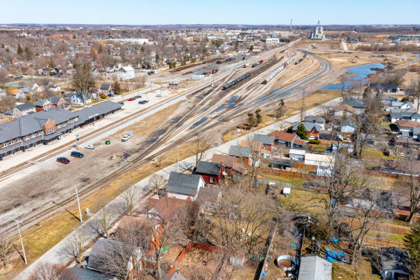 istock Railway Track and Train Station, Stratford city, Canada 1482934896