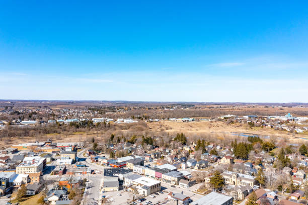 istock Aearial townscape, New Hamburg, Wilmot, Canada 1482935535