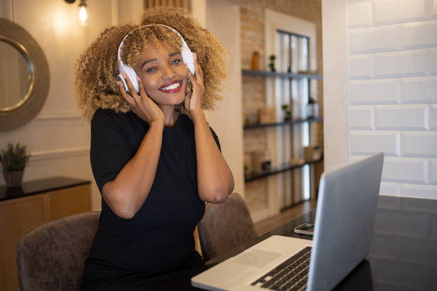 istock Young woman working from home 1482947288