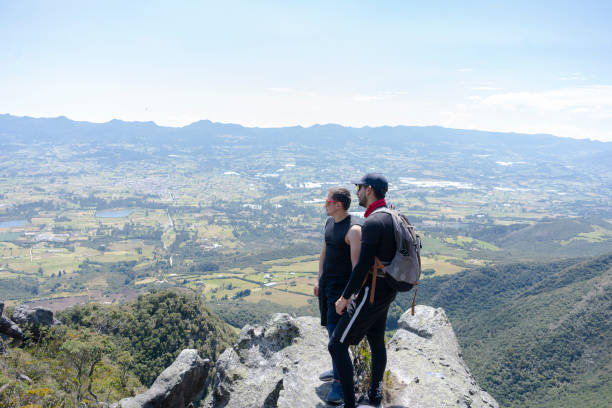 istock group of friends walking on the mountain. 1482955133