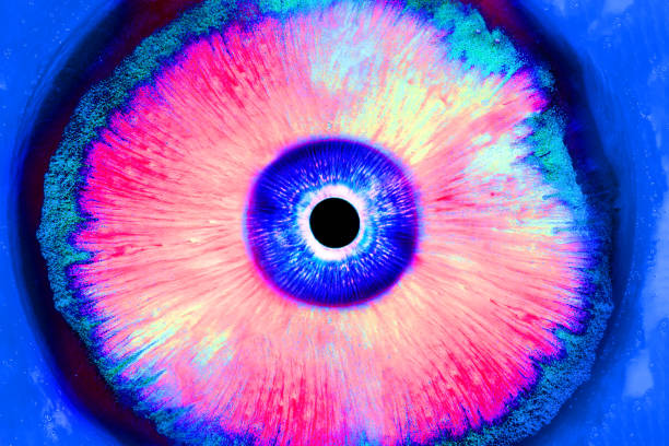 abstract conceptual colorful luminous eye ball high resolution 3D representation
