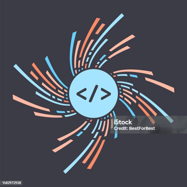 Online Programming Course Featuring Coding Symbols And Colorful Code ...