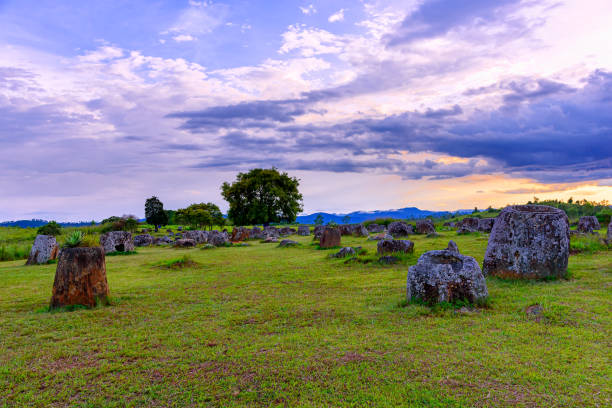 istock Plain of Jars is a megalithic archaeological landscape. 1482974176
