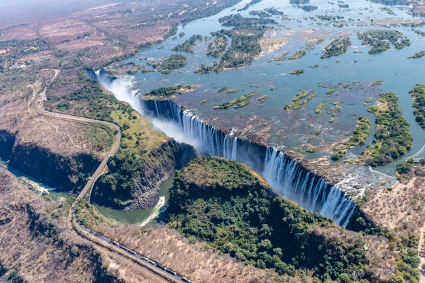istock Aerial View of Victoria Falls 1482985947