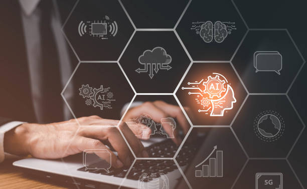 istock Businessman using laptop keyboard to chat with AI or Artificial Intelligence for chatbot by Open AI concept. 1482989583