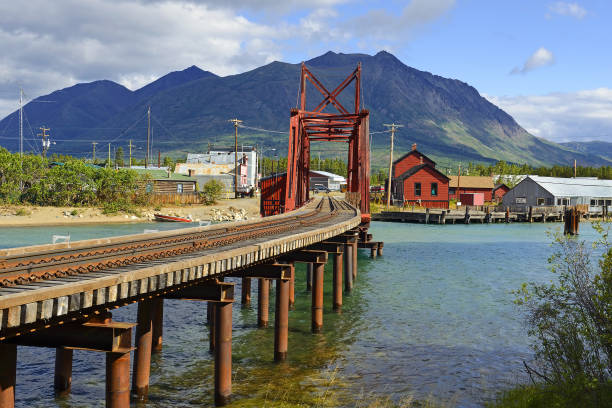 The Iron Rail Bridge of Carcross in Yukon, Canada