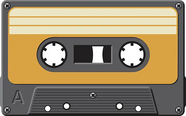 Vector illustration of Old cassette tape