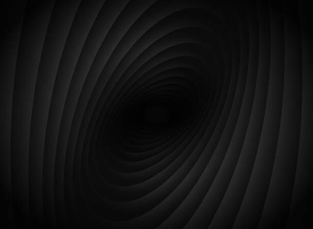 istock Abstract illustration of oval black lines that overlap each other in the form of a cave 1482995227