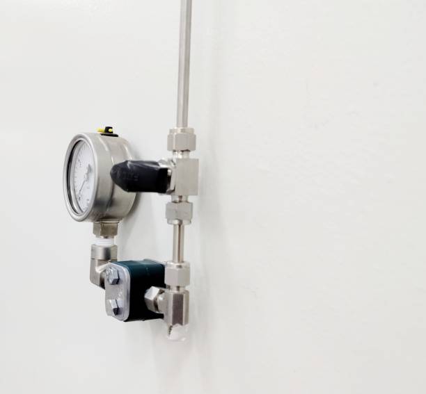 istock gas pipe in laboratory with pressure gauge 1482996693