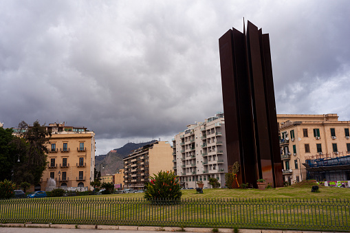 Palermo, Italy - December 23, 2022: Monument to the Fallen in the Fight against the Mafia, Palermo