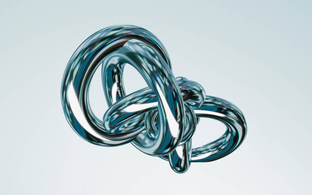 istock Metallic donut rings with circularly varying and overlapping layers 1483002002